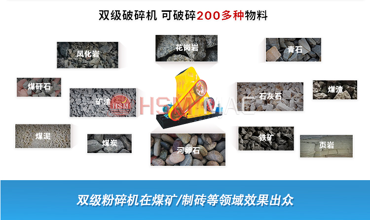 破碎滑石用華盛銘1412型雙級破碎機出料均勻，多少錢